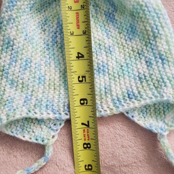 Baby Knitted hat handmade head circumference 19 inch,Acril,New - Picture 3 of 7
